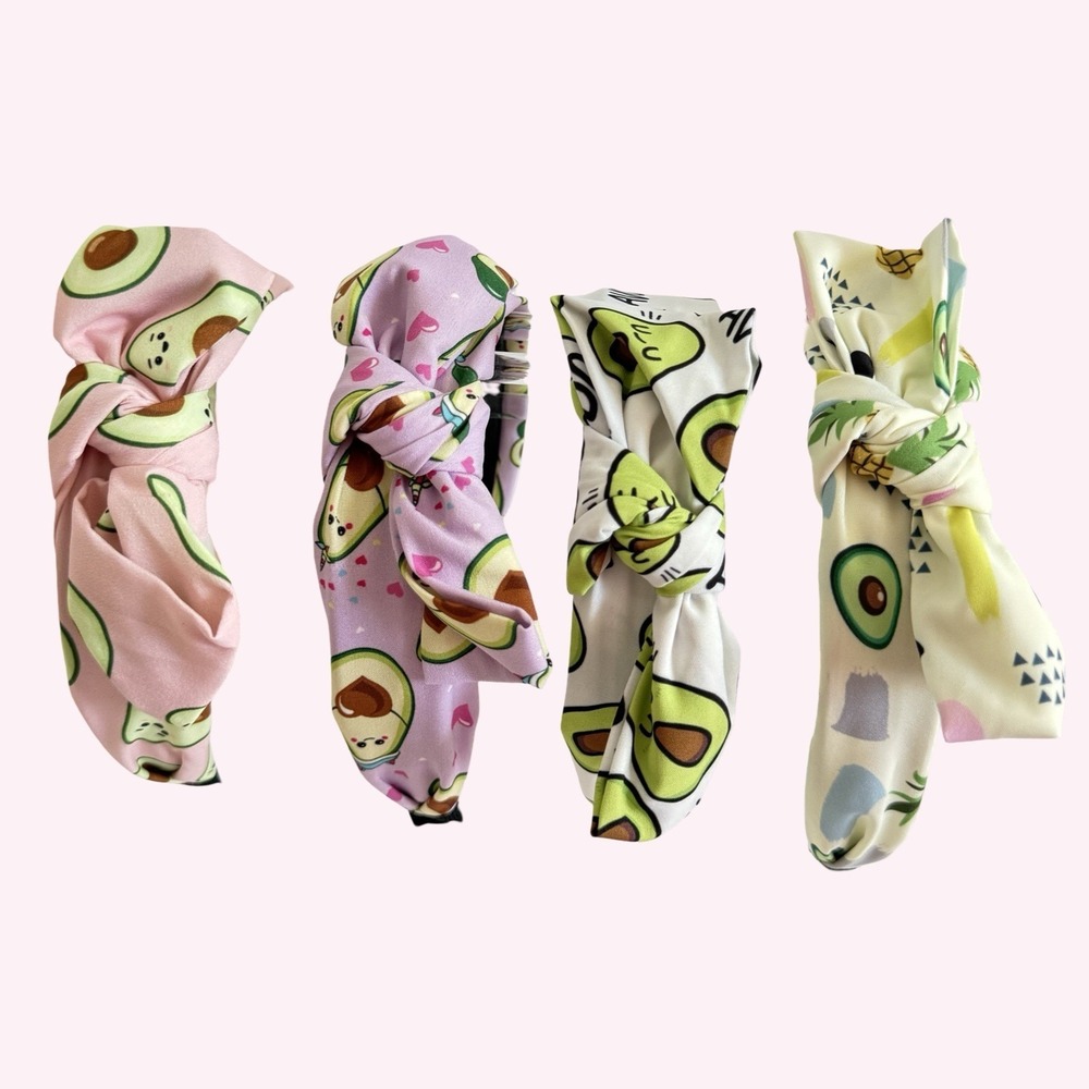 NEW 4 PCS LOT KLASS Avocado Non Slip Knot Headbands Women's Girls Bundle 🥑